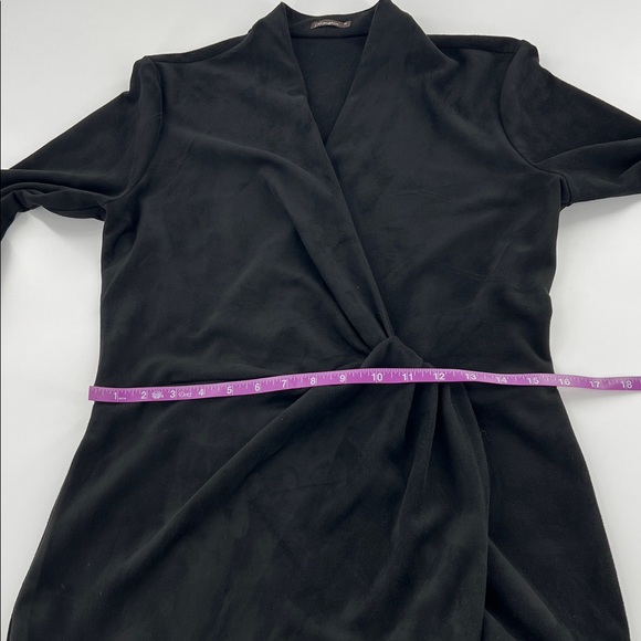 J. McLaughlin Solid Lillian Dress black faux suede mature‎ classic career medium - Picture 6 of 10